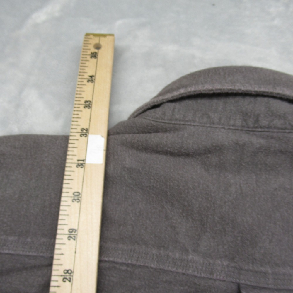 Carhartt Shirt Mens 3XL‎ Gray Pockets Chamois Tall Sleeve Heavyweight Button Up - Picture 8 of 11